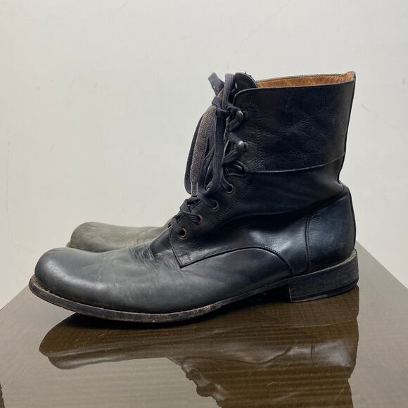 John Varvatos Leather Lace Up Combat Boots Men's 12. They run large. - Picture 5 of 10